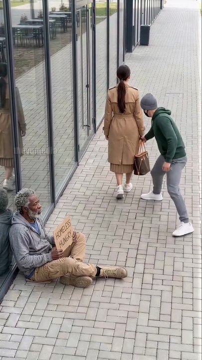 This footage captures a powerful story of unexpected heroism and transformation.