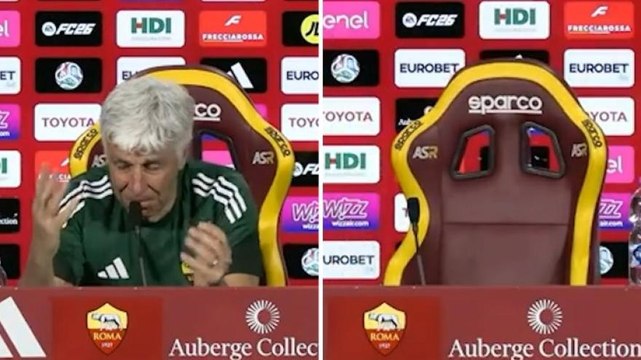 Roma, Gasperini scoppia a piangere e abbandona la conferenza stampa: il video