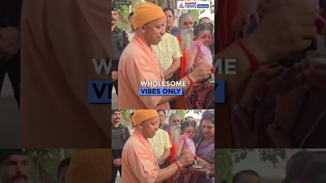 CM Yogi Adityanath Feeds Baby During Annaprashan Ceremony | Heartwarming Viral Moment