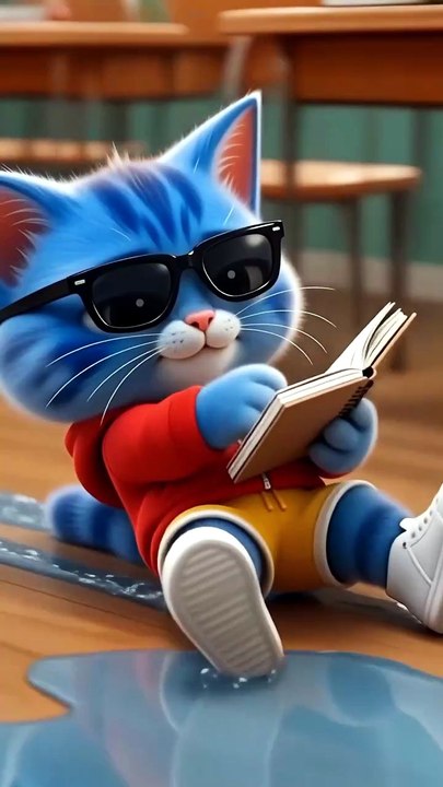 Smooth Walk… FLOOR ATTACK 😭 #trendingreel #comedy #funnyreels #kidsfun #cat #cartoon #funny #jokes