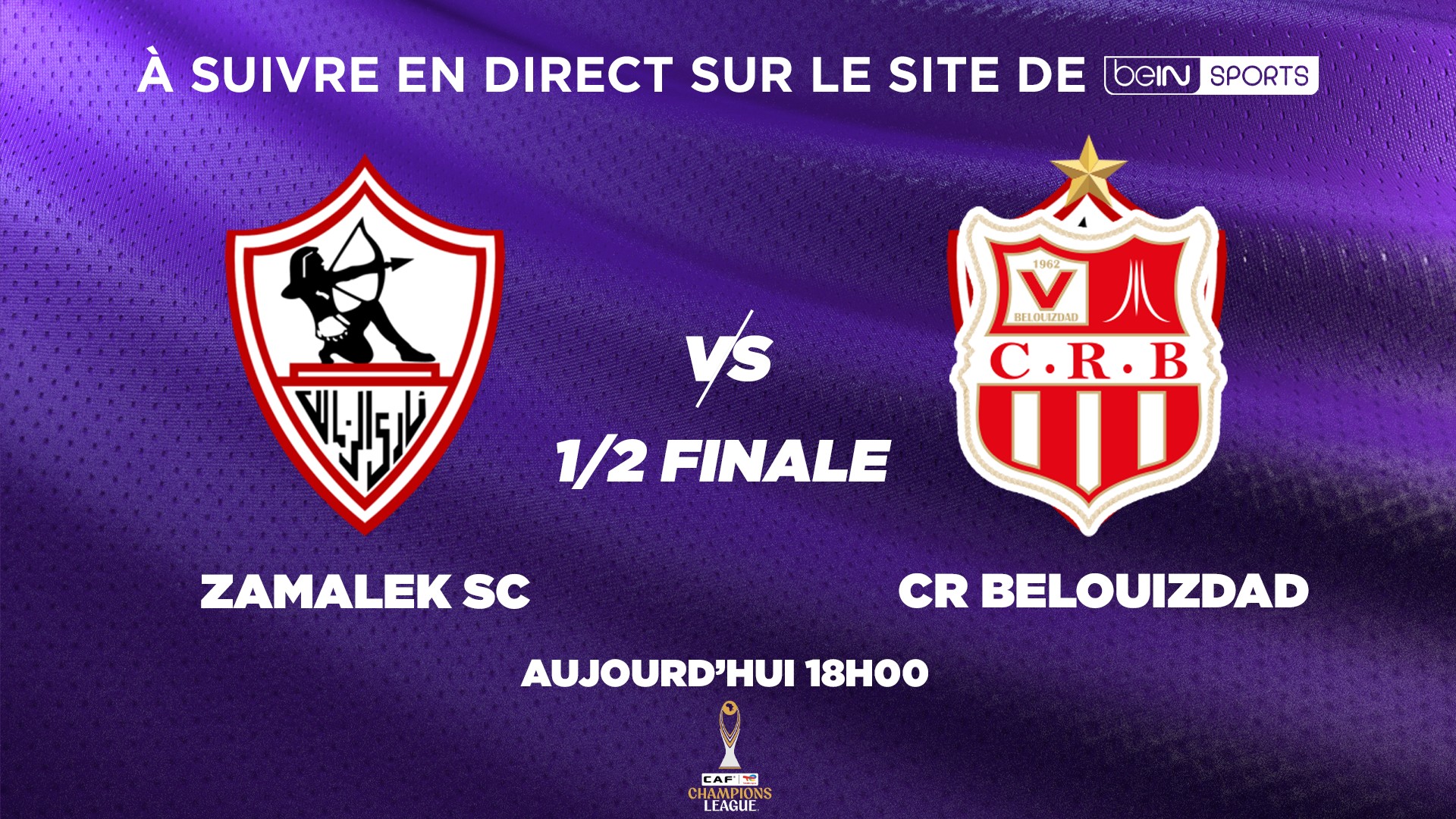 Suivez Zamalek - Belouizdad en direct vidéo