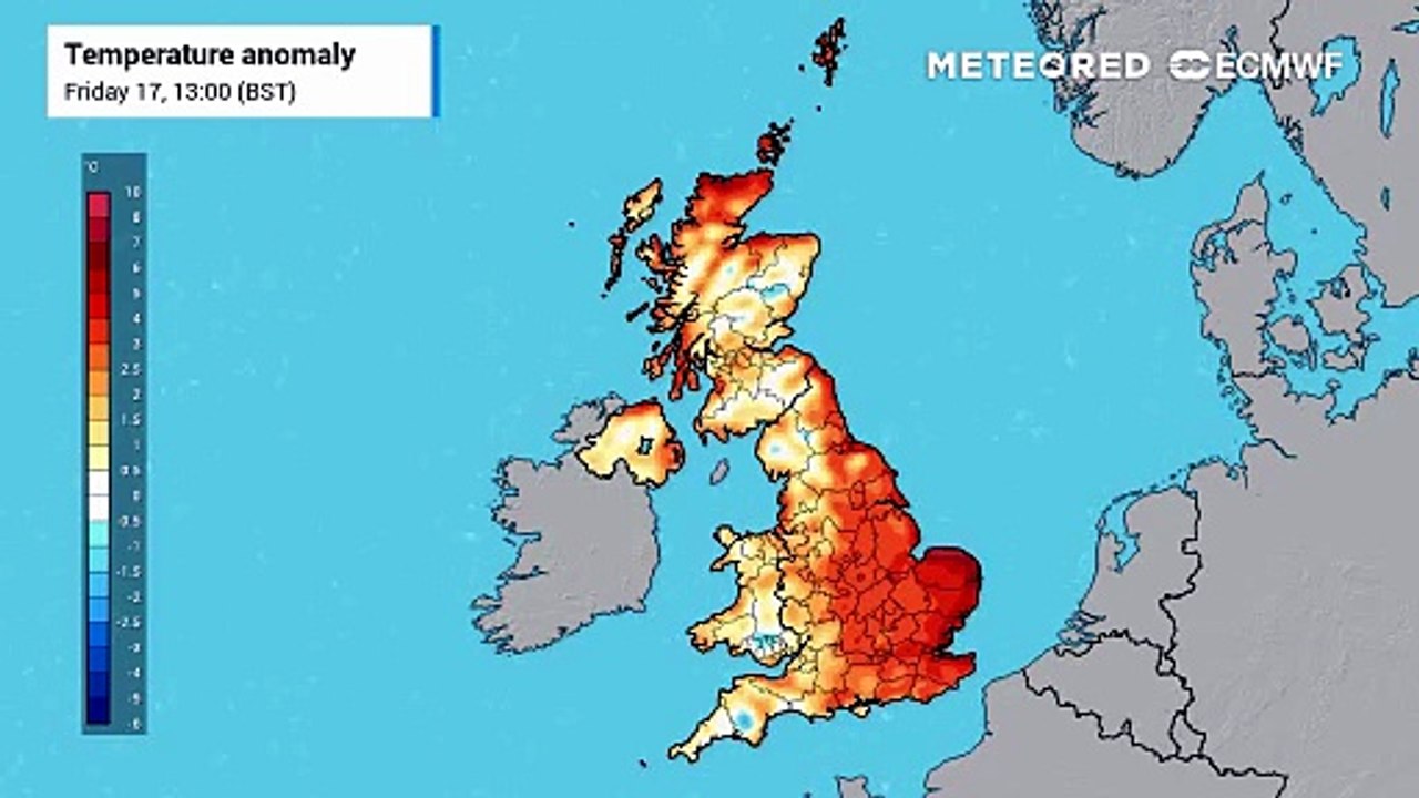 Temperatures will be highest in Eastern areas tomorrow, as well as the South East of England