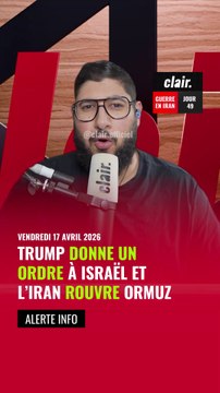 🔴 Trump donne un ORDRE à Israël, et l'Iran ROUVRE le détroit d'Ormuz. #iran #israel #usa #Trump #liban