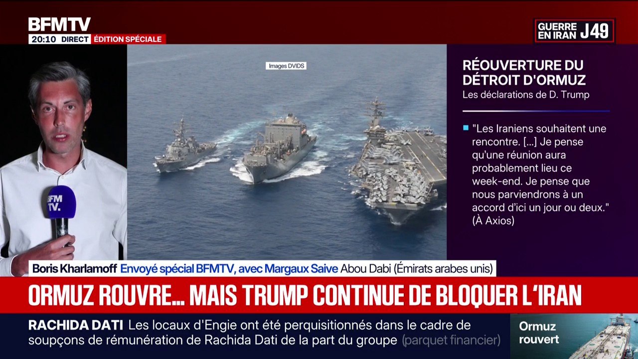 Réouverture du détroit d'Ormuz: Donald Trump affirme que le blocus sur les ports iraniens "restera pleinement en vigueur" jusqu'à un accord avec l'Iran