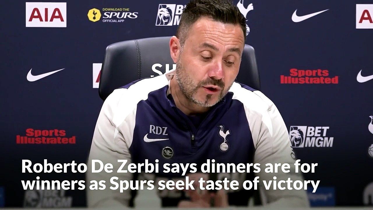 Roberto De Zerbi says dinners are for winners as Spurs seek taste of victory