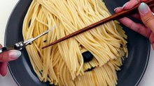 Crafting a playful puppy out of spaghetti 🍝