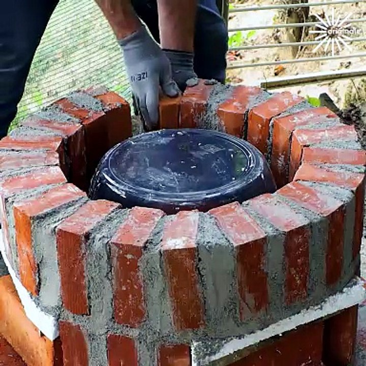Making a multifunctional wood stove with brick and cement! 🔥