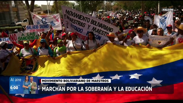 Miles de maestros de Falcón exigen el levantamiento de las sanciones contra Venezuela