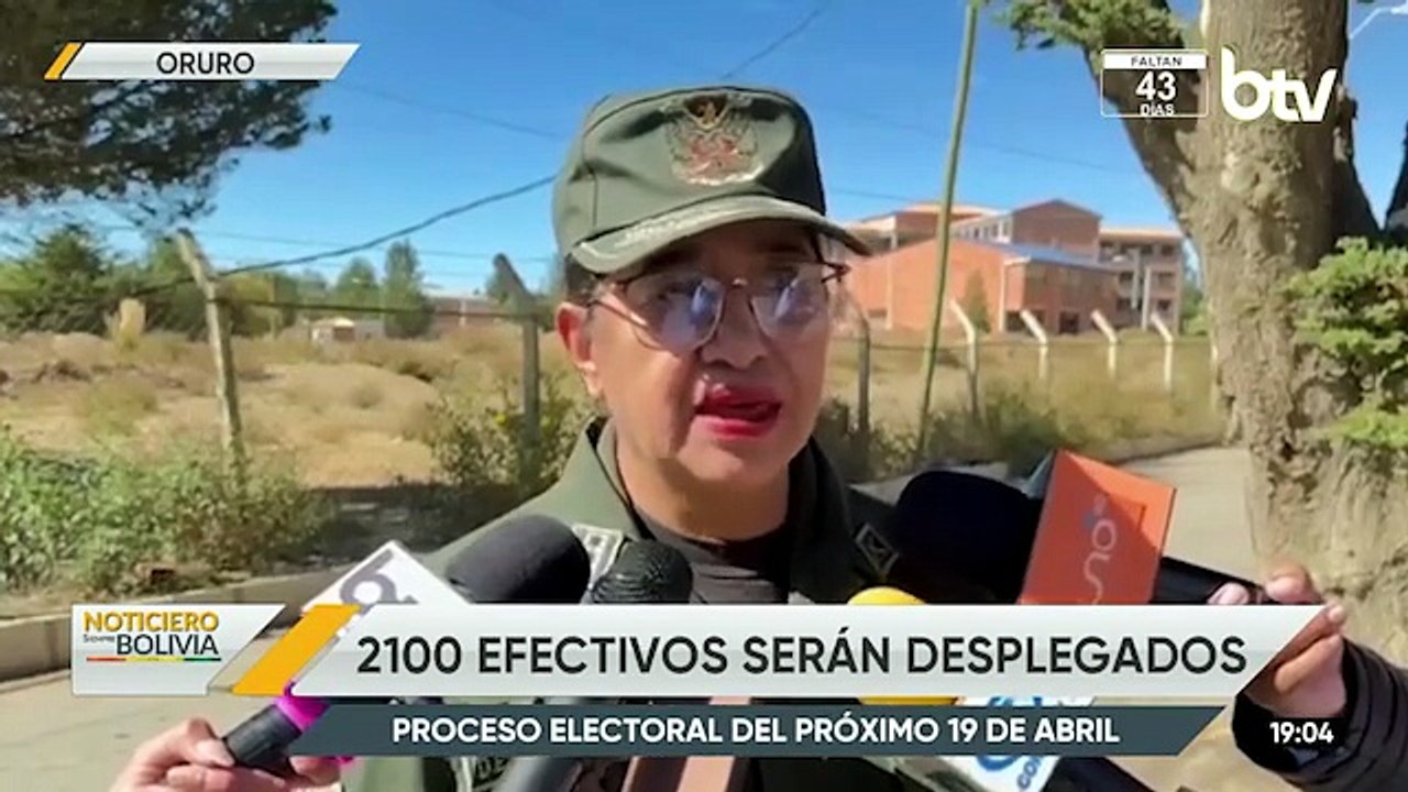 Policía desplegará 2.100 efectivos durante el balotaje en Oruro