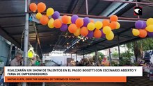 Realizarán un show de talentos en el Paseo Bosetti con escenario abierto y feria de emprendedores