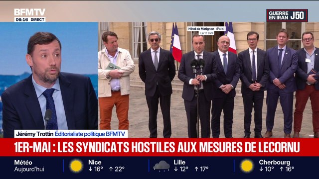 1er-Mai: les syndicats hostiles aux mesures de Sébastien Lecornu