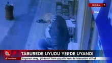 Erzurum'da taburede uyuyan adam yerde uyandı