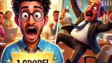 He Won 1 Crore… But The Manager Couldn’t Handle It 😂 | Funny Animation #shorts #viral #trending