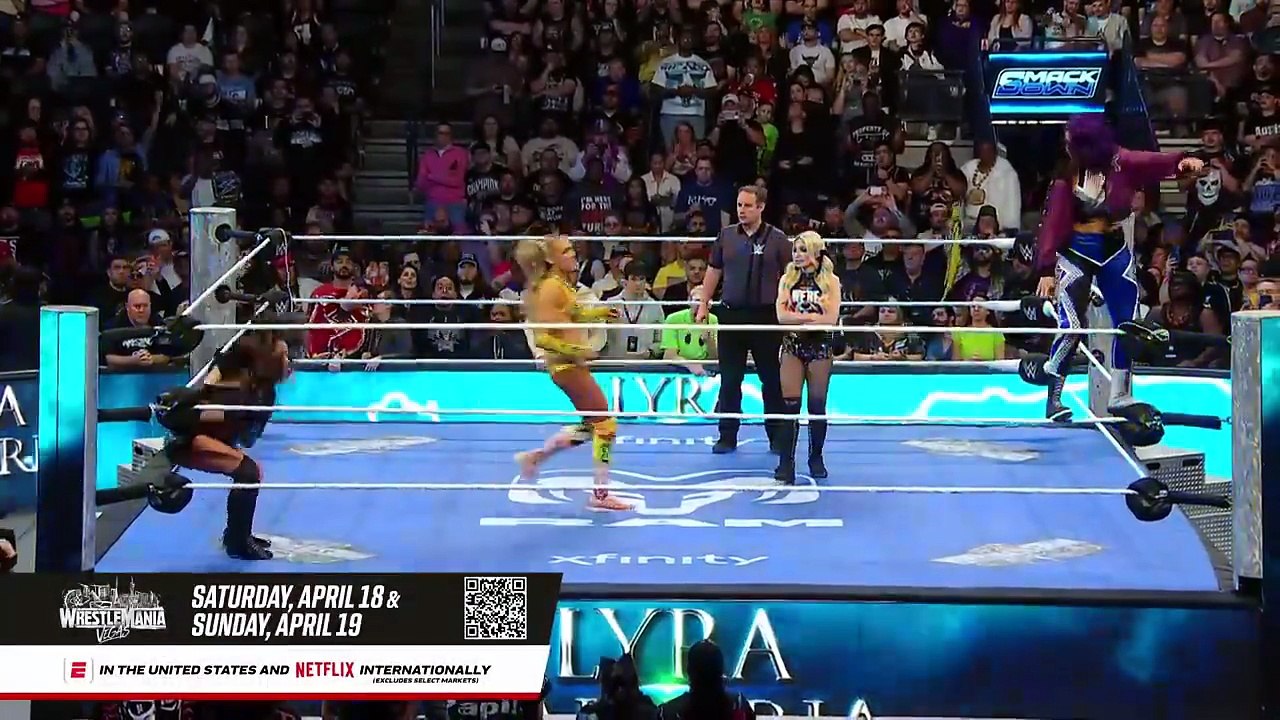 WWE SMACKDAWN 17 APRIL 2026 CHARLOTTE FLAIR & ALEXA BLISS VS BAYLEY & LYRA VALKYRIA FULL MATCH