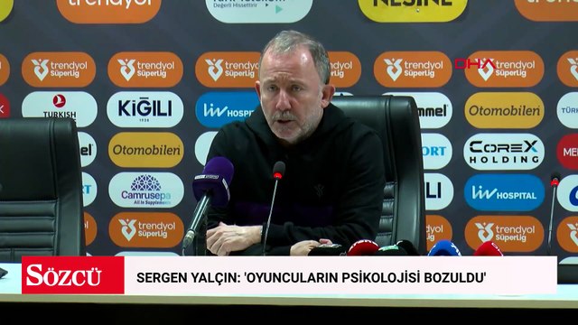 Beşiktaş teknik direktörü Sergen Yalçın: 'Oyuncuların psikolojisi bozuldu'