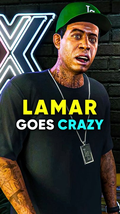 Lamar Goes Crazy 😂 #gamestyphoon #gta5 #gtav #shorts