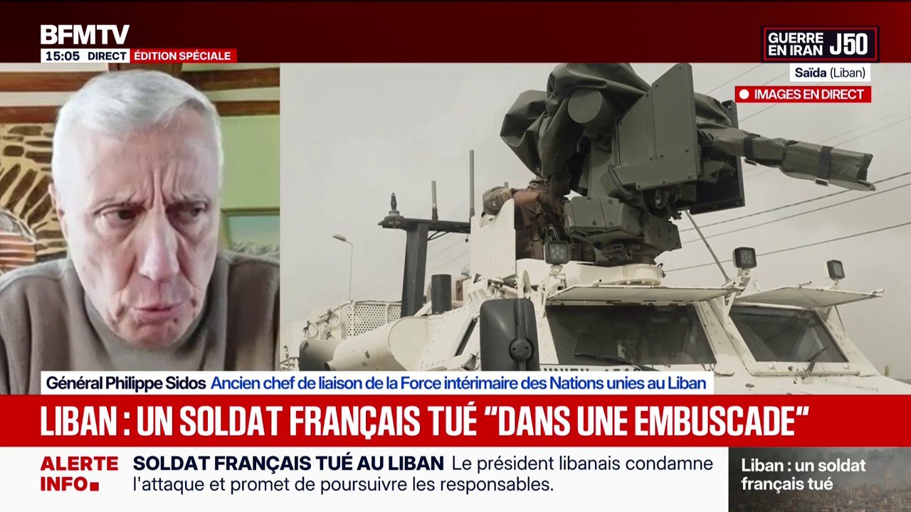 Soldat français tué au Liban: "Un acte de guerre contre la Finul et spécifiquement contre le contingent français", juge le général Philippe Sidos, ancien chef de liaison de la Finul