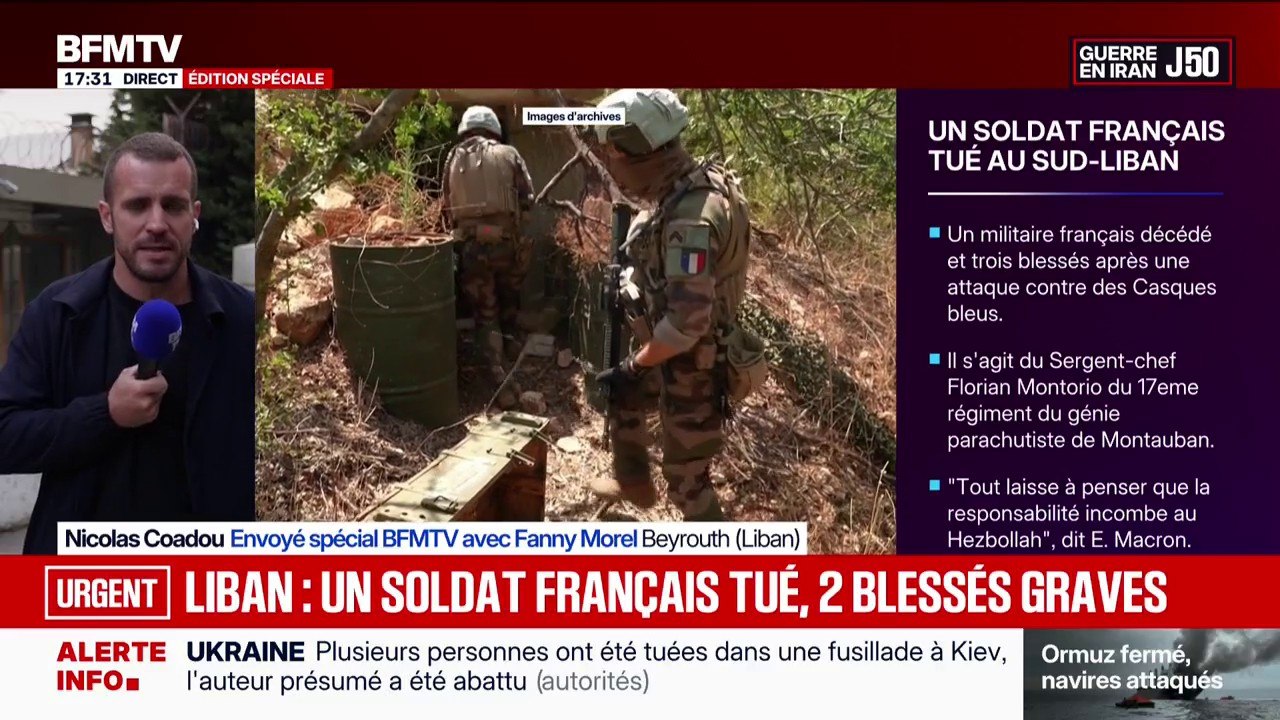 Soldat français tué au Liban: deux autres soldats français blessés sont dans un état grave (Affaires étrangères)