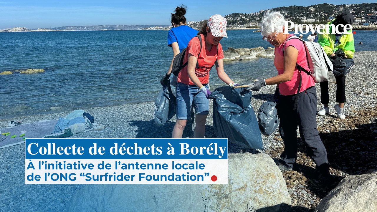 Collecte de déchets à la plage Borély