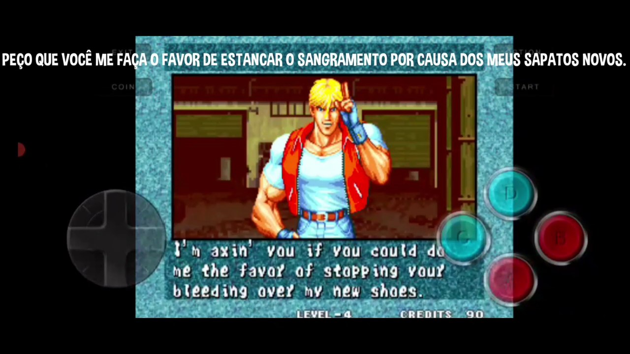 Fatal Fury 3 Terry Bogard vs Hon Fu fala de vitória do Terry Bogard em português