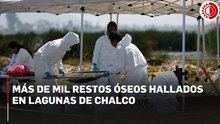 Hallan más de mil restos óseos en zona lacustre de Chalco