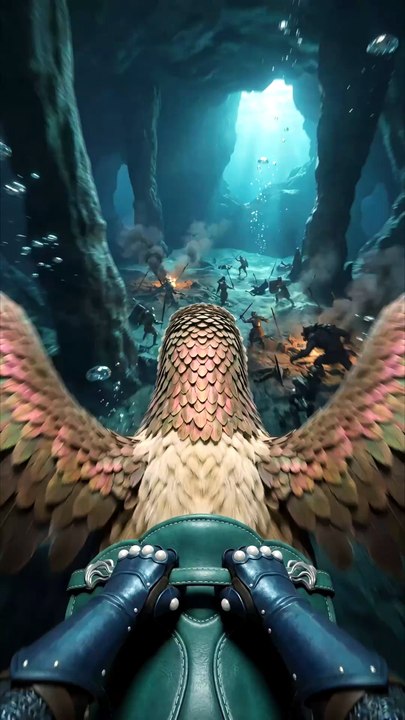 POV: flying a griffin through a cavern made of pure gold honeycomb 🍯🦅