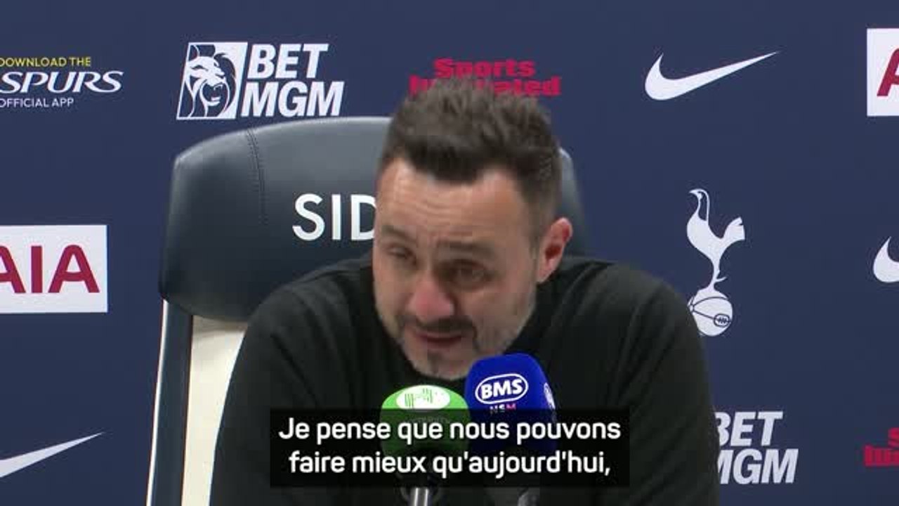 Tottenham - De Zerbi : "Ce n'est pas encore fini"