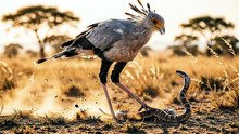 Secretary Bird Snake Stomp