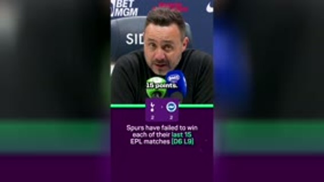 De Zerbi believes Spurs can win FIVE games in a row