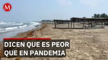 Limpiaron el hidrocarburo pero el turismo no regresa a Playa Linda, Veracruz