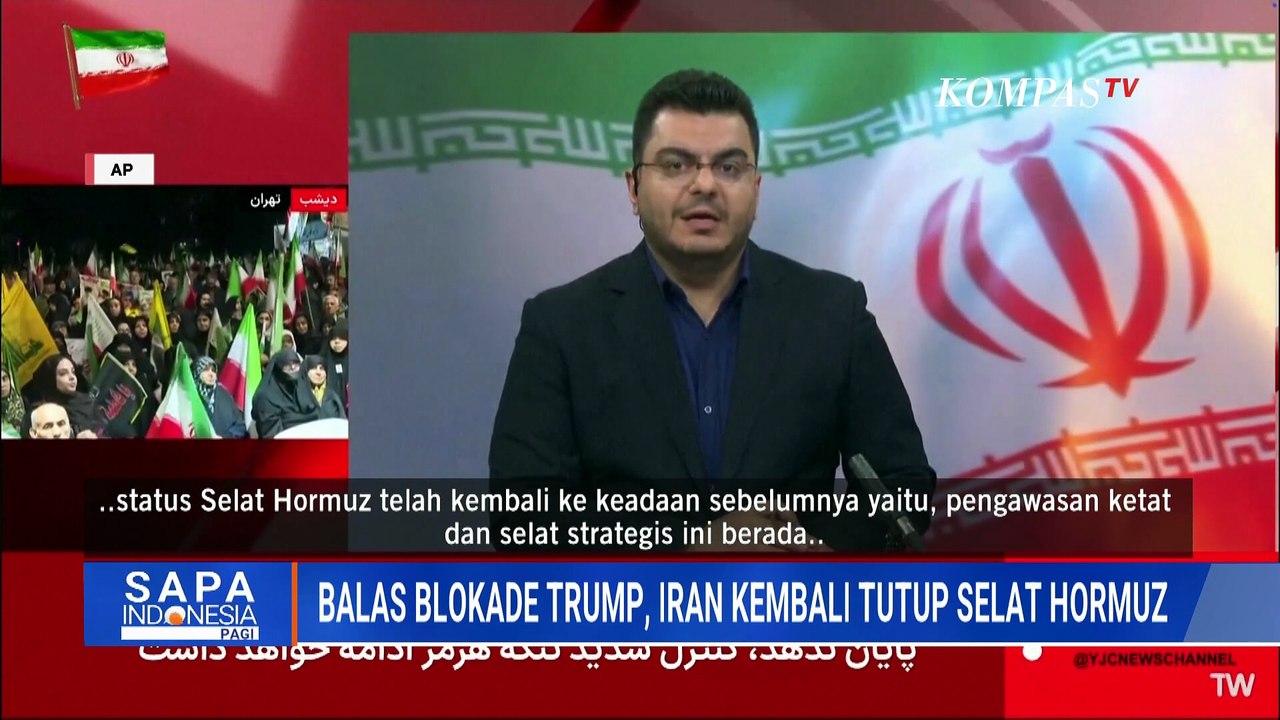 Tutup Kembali Selat Hormuz, Kapal Perang Iran Tembak 2 Kapal Tanker yang Coba Melintas | SAPA PAGI