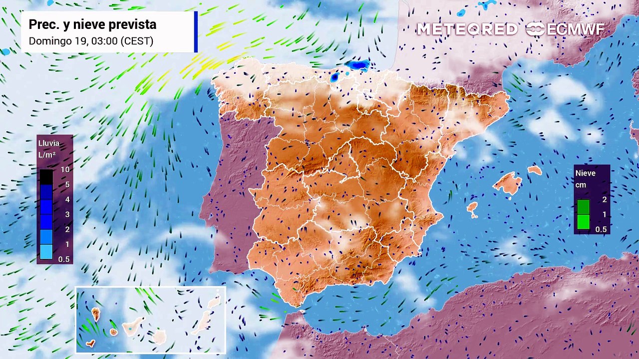 Tiempo primaveral con tormentas vespestinas