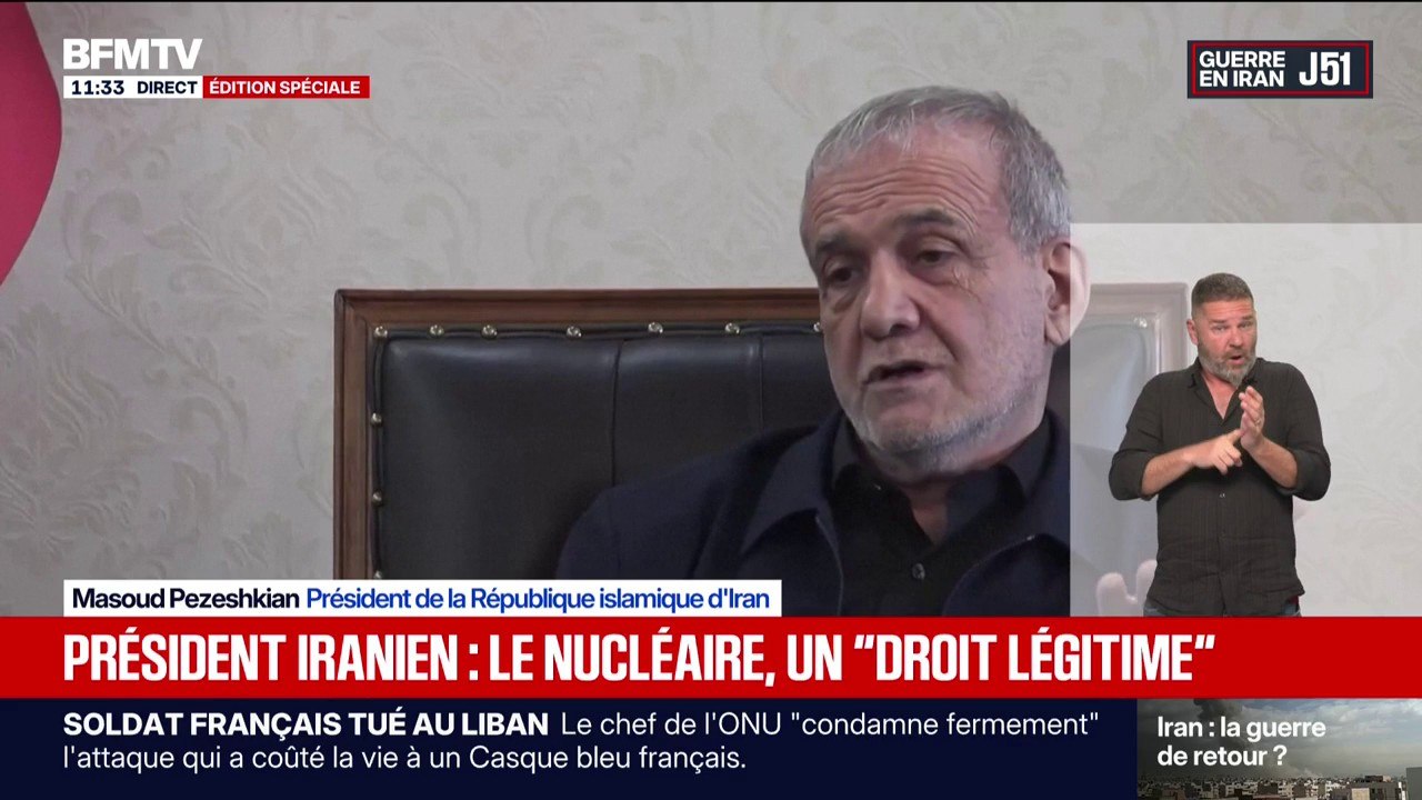 Guerre au Moyen-Orient: "Nous n'avons pas déclenché cette guerre et nous n'avons pas l'intention d'attaquer qui que ce soit à l'heure actuelle", se défend le président iranien