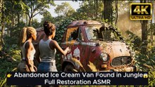 ASMR Car Restoration Video | Abandoned Ice Cream Van Found in Jungle 😱 | Full Restoration ASMR (Satisfying)
