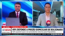 Pesquisa Ipsos-Ipec: 49% defendem a prisão domiciliar de Bolsonaro