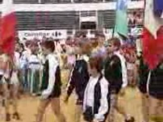 Défilé dans l'arène aux fédéraux de gymnastique de Dax