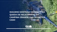 Imagens mostram momento da queda de helicóptero em Campina Grande; FAB investiga caso