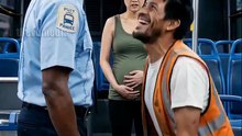 Rude Man Gets Instant Karma! A tense standoff on a city street as a police officer arrives to address a hostile incident occurring on a stopped NYC bus.