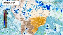 Domingo, 19 de abril: chuva, nebulosidade e vento