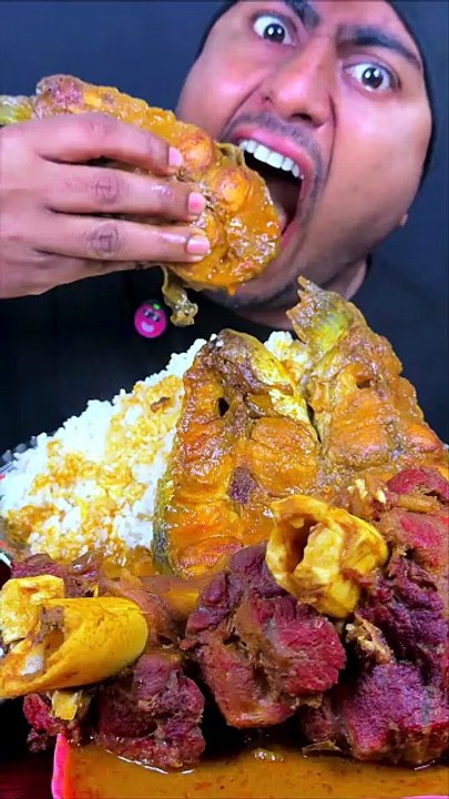 Spicy Fish Curry Eating #mukbang #reels #viral