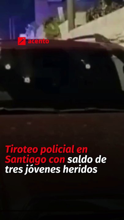 Tiroteo policial en Santiago con saldo de tres jóvenes heridos