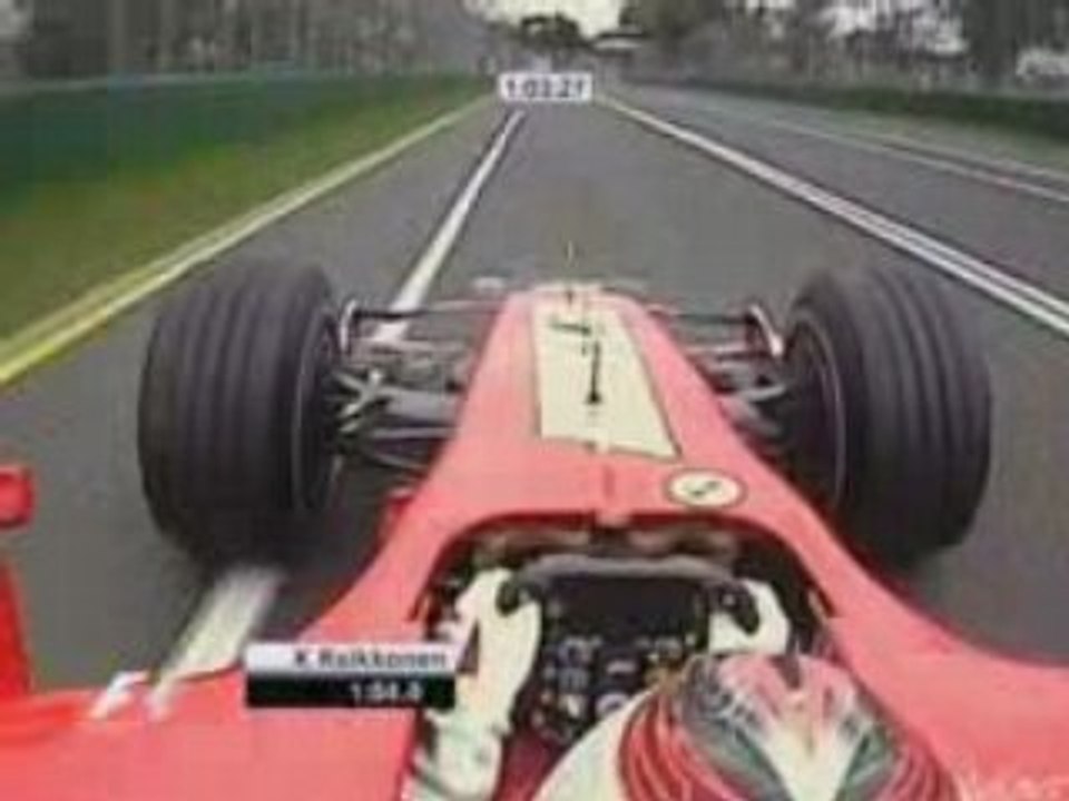 Raikkonen onboard  Melbourne 2007 FP2
