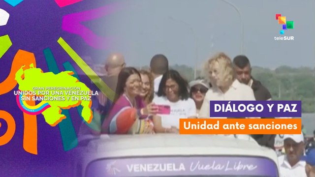 La Pdta. (E) Delcy Rodríguez encabeza movilización en Zulia contra las sanciones