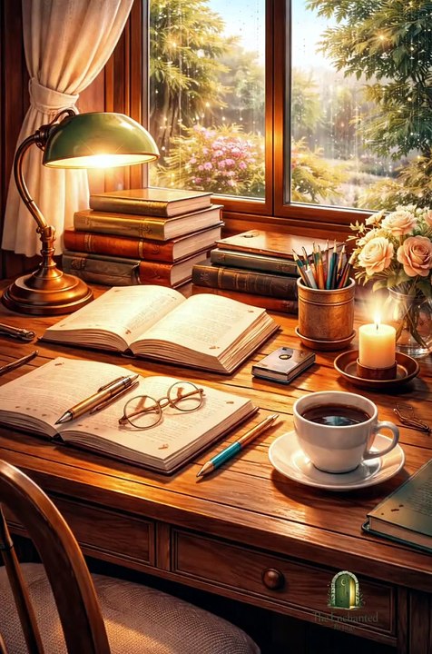 Rainy Writing Desk ✍️🌧️