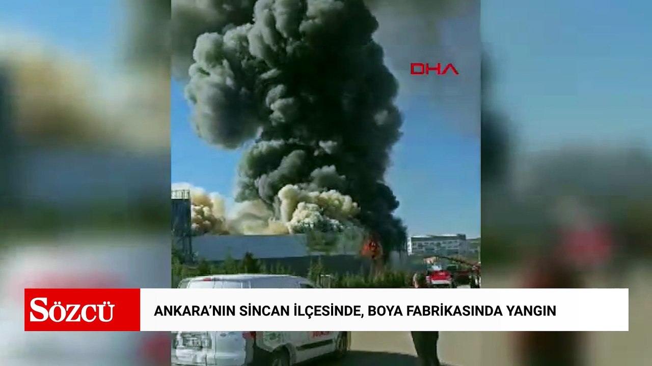 Ankara'nın Sincan ilçesinde, boya fabrikasında yangın