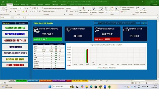 Crée ton propre logiciel Excel de gestion de stock, grace aux fonctions avancées et VBA - Partie 1