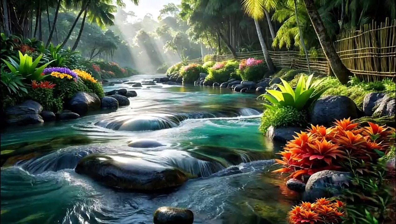 Peaceful River Stream Sounds for Sleep 🌙 | Natural ASMR Relaxation & Anxiety Relief