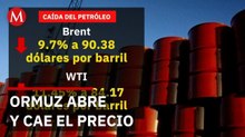 Petróleo cae tras reapertura del estrecho de Ormuz y mejora ánimo de mercados