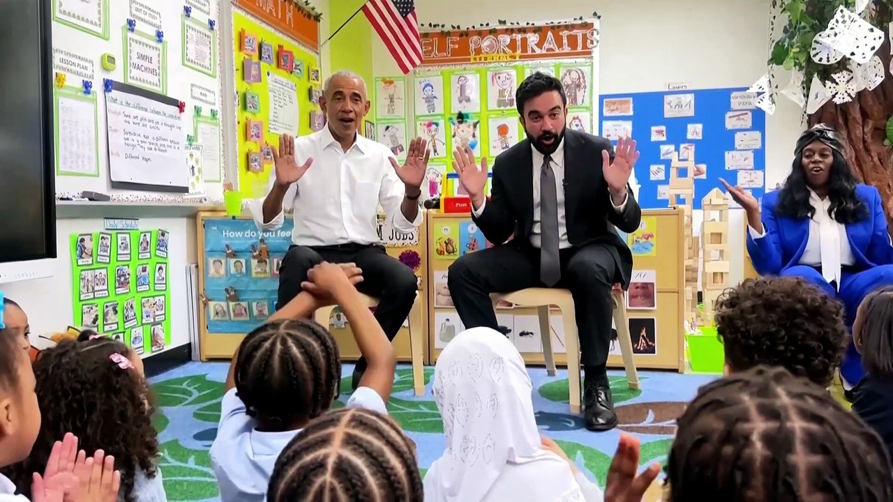 Erstes Treffen in New York: Obama und Mamdani singen mit Kindern