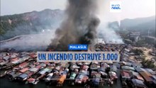 Un incendio destruye 1.000 viviendas en un pueblo costero de la zona malaya de la isla de Borneo